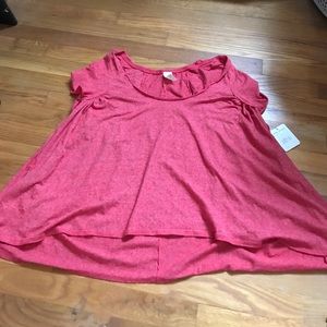 Free People red baby doll shirt